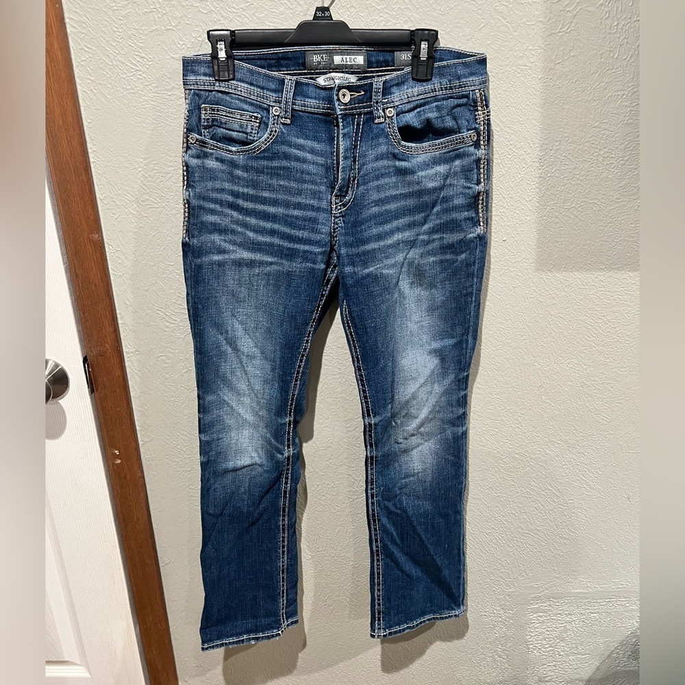 BKE Mens Alex Straight Leg Jeans Size 31S EUC